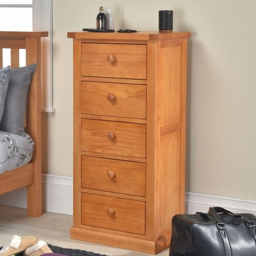 Solid pine tallboy chest - pine,