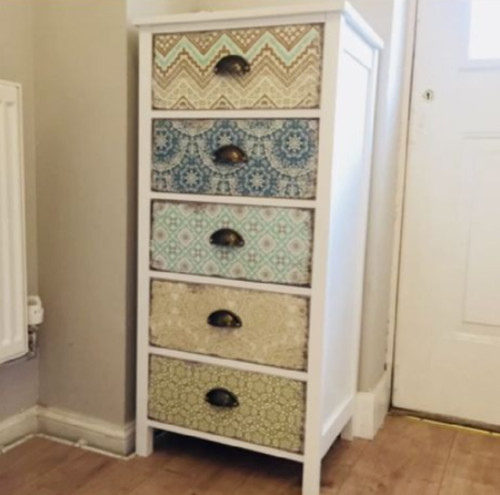 Shabby chic tallboy white - tallboy,