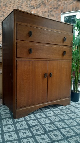 Vintage oak tallboy - vintage,
