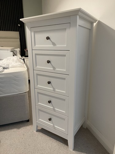 White tallboy chest - white,