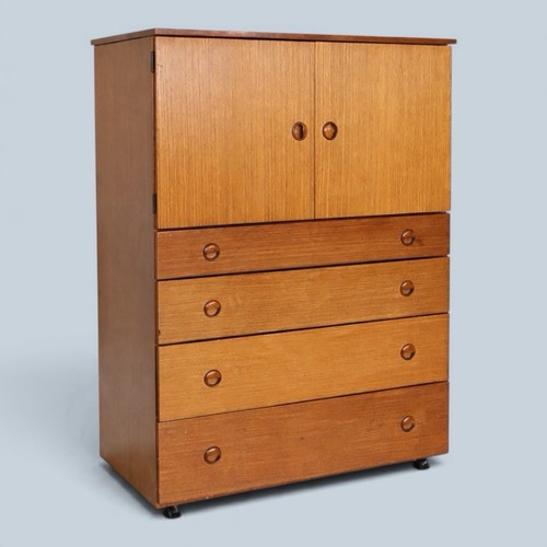 Schreiber teak tallboy cabinet - teak,