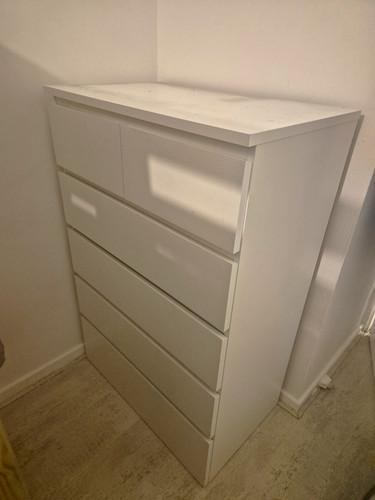 Ikea white drawer - white, 6-drawer
