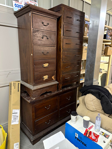Lombok dark wood drawer - lombok, 16-drawer
