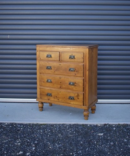 Antique solid pine tallboy