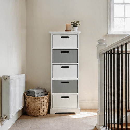 Drawer chest tallboy white - 5,