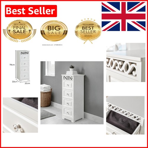 Elegant white drawer tallboy - elegant,